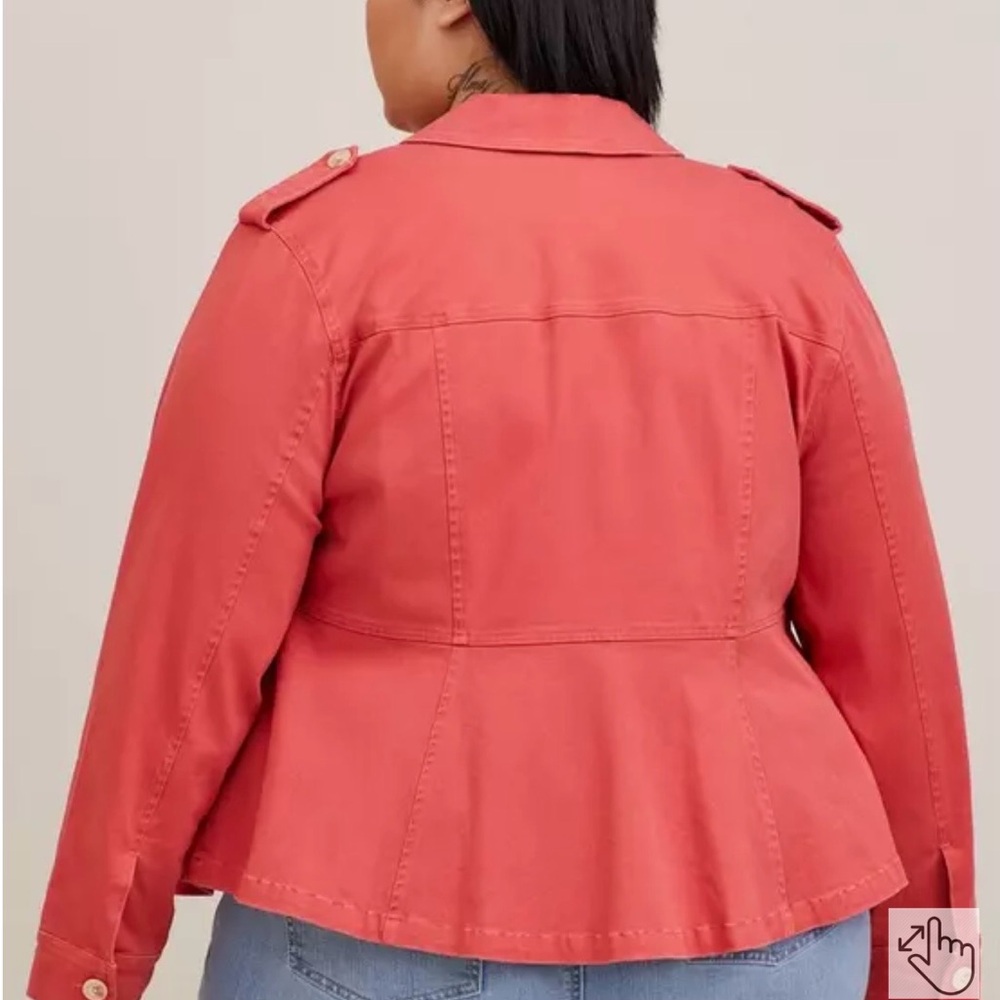 NWT torrid Stretch Twill Peplum Utility Jacket - Picture 3 of 7